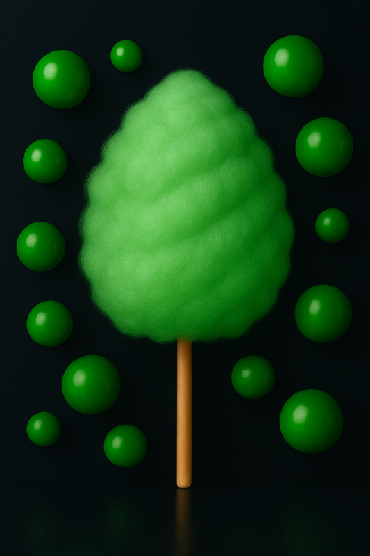 Refreshing Green Apple Candy Floss Sugar 1.5Kg